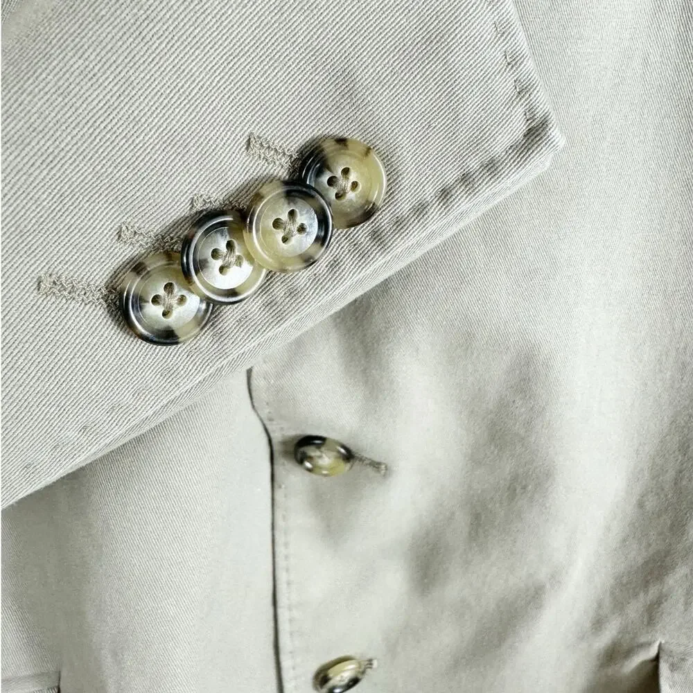 Alan Flusser Mens Sport Coat Blazer Khaki Tan Jacket Size XL Paisley Lined - Picture 2 of 9